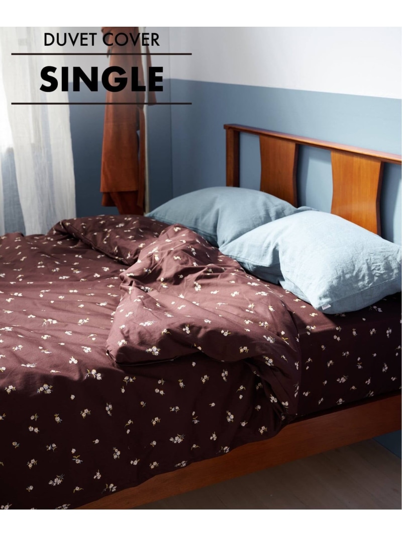 FLORAL DUVET COVER S 掛け布団取りまかなう シングル JOURNAL STANDARD FURNITURE ジャーナルスタンダードファニチャー 室内装飾・やって行く雑貨 余分の物の室内装飾・やって行く雑貨 赤銅色【貨物輸送無料】[ Fashion]