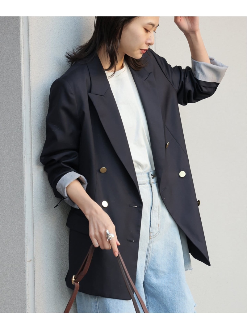 ⏰週末値下⏰JOURNAL STANDARD relume ネイビーブレザー 追加2》T/Wギャバネイビーブレザー | ジャーナルスタンダード