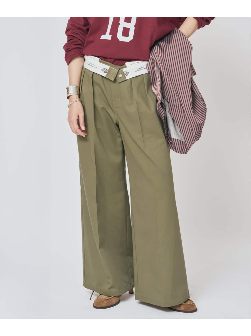 《追加予約/新色あり》JANE SMITH*DICKIES*L'ESSAGE 別注 2タックBIGパンツ JOURNAL STANDARD L'ESSAGE ジャーナルスタンダード レサージュ パンツ その他のパンツ ベージュ カーキグリーン ブラック【先行予約】*【送料無料】[ Fashion]｜JOURNAL STANDARD
