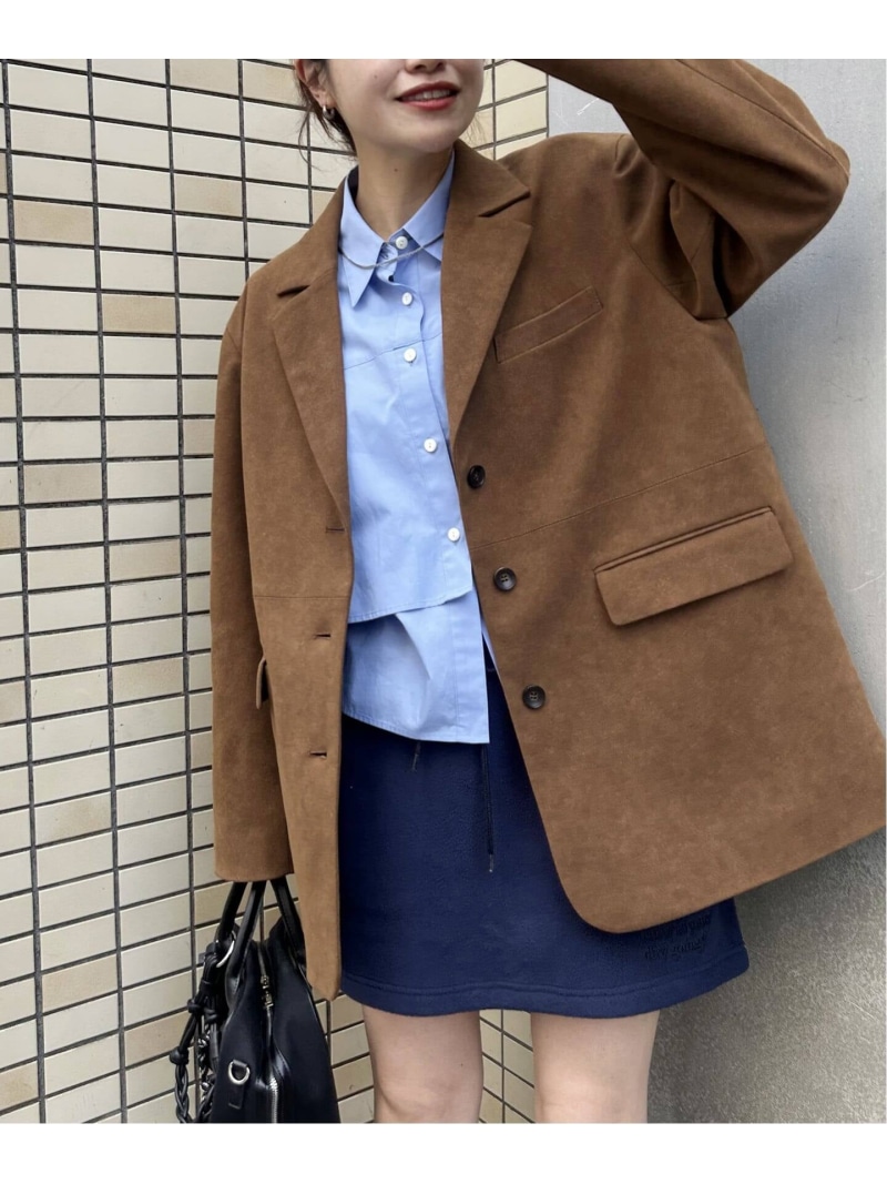 《追加》フェイクスエードジャケット JOURNAL STANDARD ジャーナル スタンダード ジャケット・アウター ライダースジャケット ブラウン【送料無料】[ Fashion]