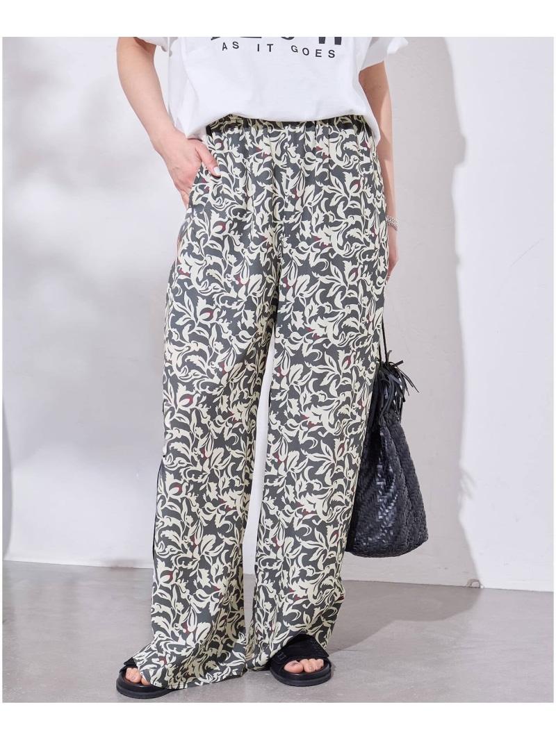 レーヨンプリントパンツ JOURNAL STANDARD ジャーナル スタンダード パンツ その他のパンツ ブラック ブラウン【送料無料】[ Fashion] 11,550円
