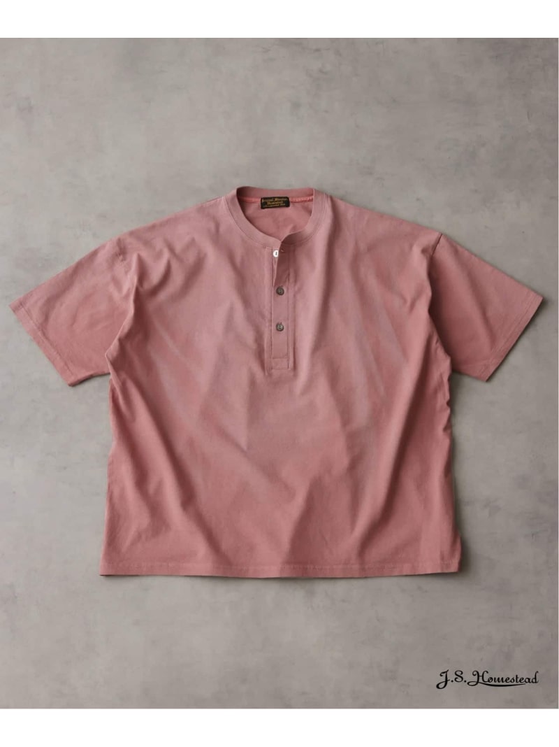 J.S.Homestead / フェード ヘンリー ネック Tシャツ JOURNAL STANDARD ジャーナル スタンダード トップス カットソー・Tシャツ ブラック ベージュ ピンク【送料無料】[ Fashion]｜JOURNAL STANDARD