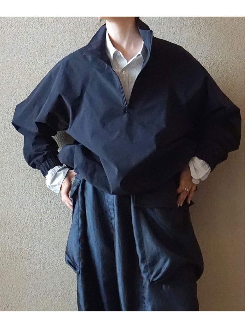 ドライナイロンハーフジップブルゾン journal standard luxe ジャーナルスタンダード ラックス ジャケット・アウター ブルゾン・ジャンパー ブラック ネイビー【送料無料】[ Fashion]