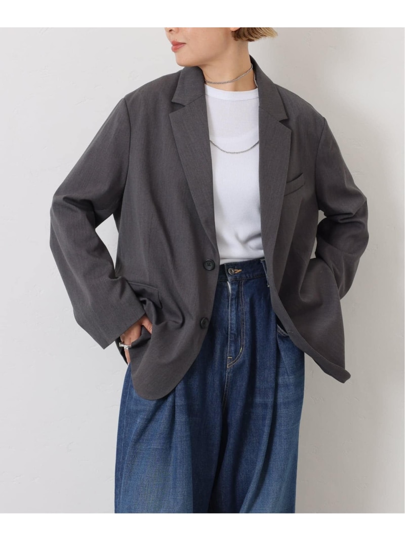 楽天市場】T/Wギャバ NAVY ブレザー JOURNAL STANDARD relume