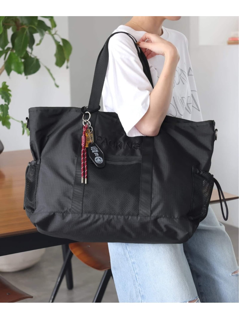 《WEB限定追加予約3》別注【PACKING/パッキング】トートバッグ JOURNAL STANDARD relume ジャーナル スタンダード レリューム バッグ トートバッグ グレー ブラック【先行予約】*【送料無料】[ Fashion] 7,546円