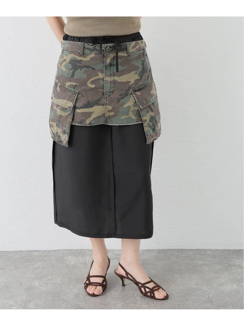 INSCRIRE/アンスクリア Cargo Layered Skirt スカート JOURNAL STANDARD L'ESSAGE ジャーナルスタンダード レサージュ スカート その他のスカート ネイビー カーキグリーン【送料無料】[ Fashion]｜JOURNAL STANDARD