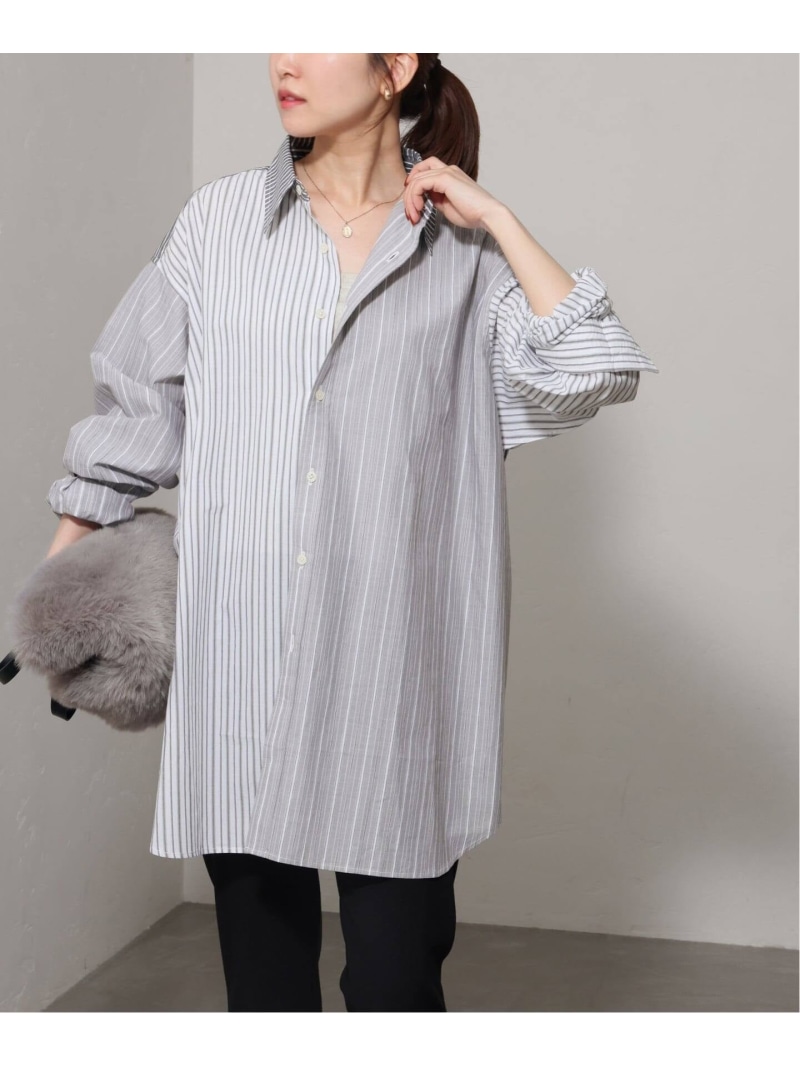《予約》別注【Dan River/ダンリバー】クレイジーパターンビッグシャツ JOURNAL STANDARD relume ジャーナル スタンダード レリューム トップス シャツ・ブラウス ベージュ ブルー ブラック【先行予約】*【送料無料】[ Fashion]｜JOURNAL STANDARD