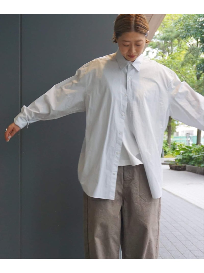 ハイカウントタイプライターPlainシャツ journal standard luxe ジャーナルスタンダード ラックス トップス シャツ・ブラウス ブルー ホワイト【送料無料】[ Fashion]