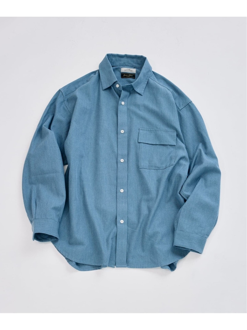 JAMES FABRIC / ジェームスファブリック ソフト ツイルシャツ JOURNAL STANDARD relume ジャーナル スタンダード レリューム トップス シャツ・ブラウス ベージュ ブルー グレー【送料無料】[ Fashion]