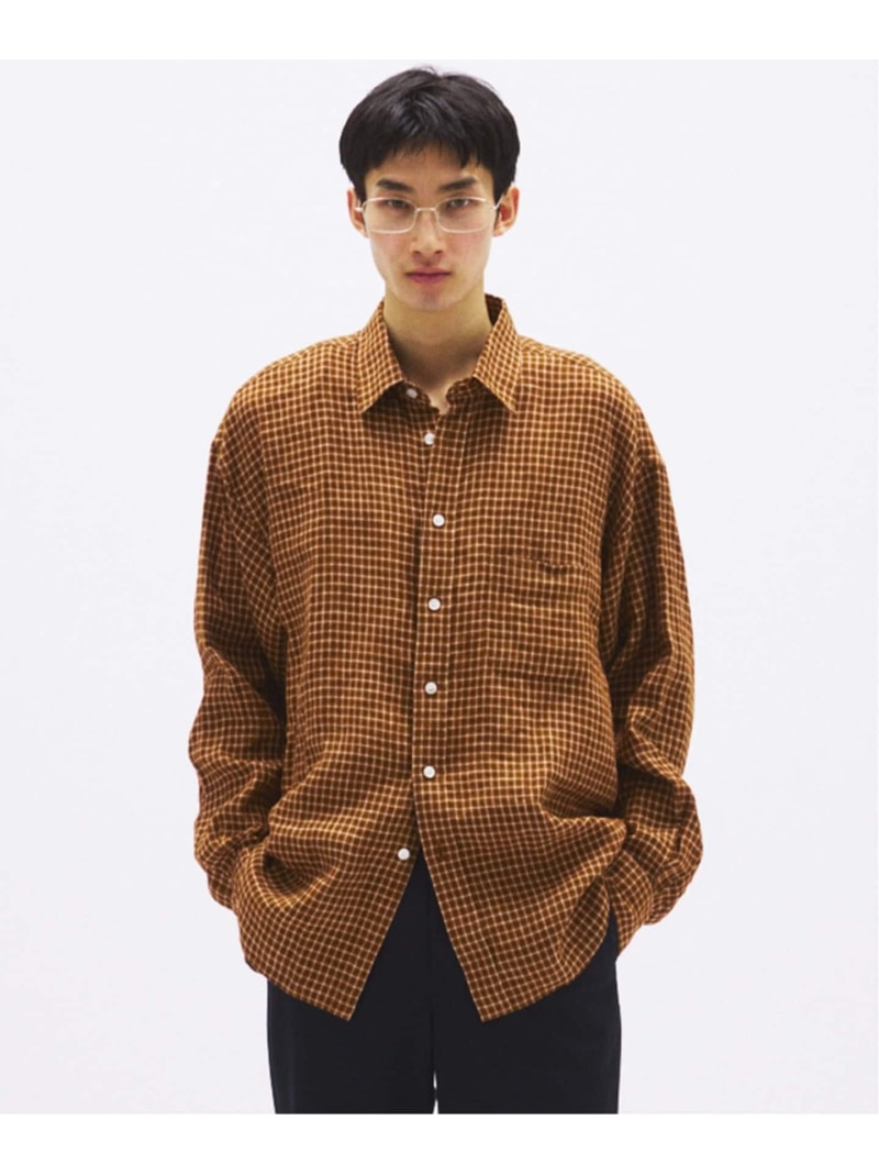 【SALE／30%OFF】チェック ソフト リネン シャツ JOURNAL STANDARD ジャーナル スタンダード トップス シャツ・ブラウス ブラック ベージュ ネイビー オレンジ【RBA_E】【送料無料】[ Fashion]｜JOURNAL STANDARD