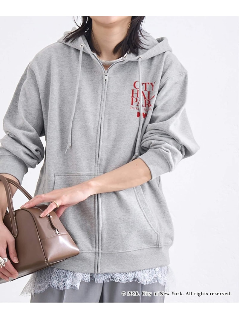 NYC JS ZIP HOODIE JOURNAL STANDARD ジャーナル スタンダード トップス パーカー・フーディー グレー【送料無料】[ Fashion]
