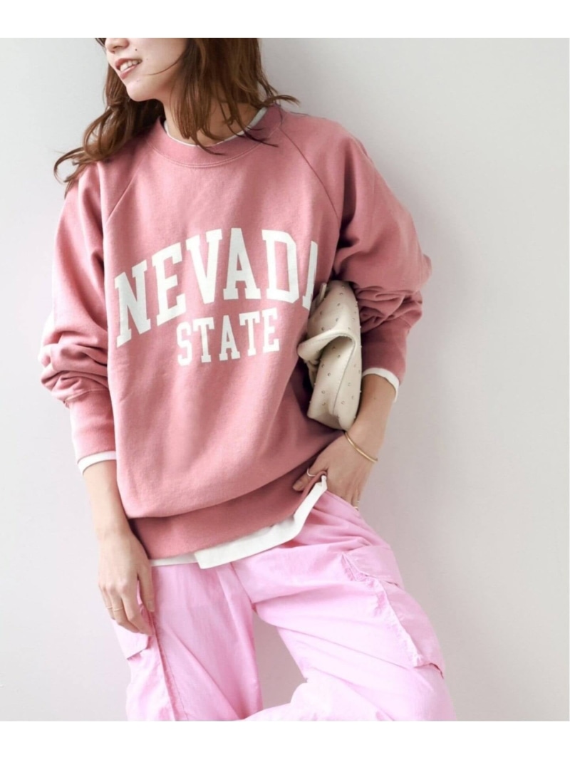 《WEB限定追加3》NEVADAロゴスウェット JOURNAL STANDARD relume ジャーナル スタンダード レリューム トップス スウェット・トレーナー ピンク【送料無料】[ Fashion]