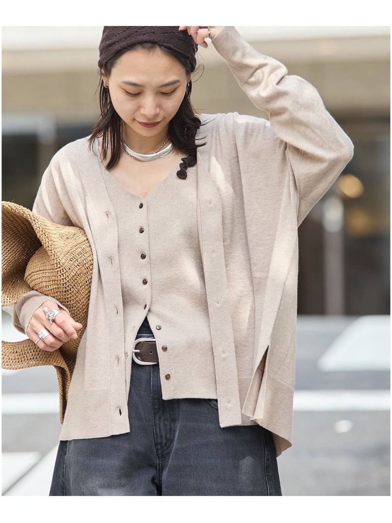 《取っておく》ウォッシャブルコットンシルクミックスVのど首ジレー JOURNAL STANDARD 逐次刊行物 標準尺度 トップス ジレー ベージュ 薄墨色 黒いこと【先んずる取っておく】*【貨物輸送無料】[ Fashion]