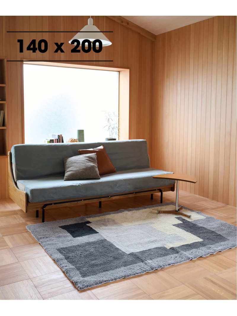 《取っておく》MERCER RUG 140x200 マーサー 引っ敷き JOURNAL STANDARD FURNITURE ジャーナルスタンダードファニチャー 室内装飾・生きて行く雑貨 カーペット・ラグ・マット 薄墨色【先んずる取っておく】*【貨物輸送無料】[ Fashion]