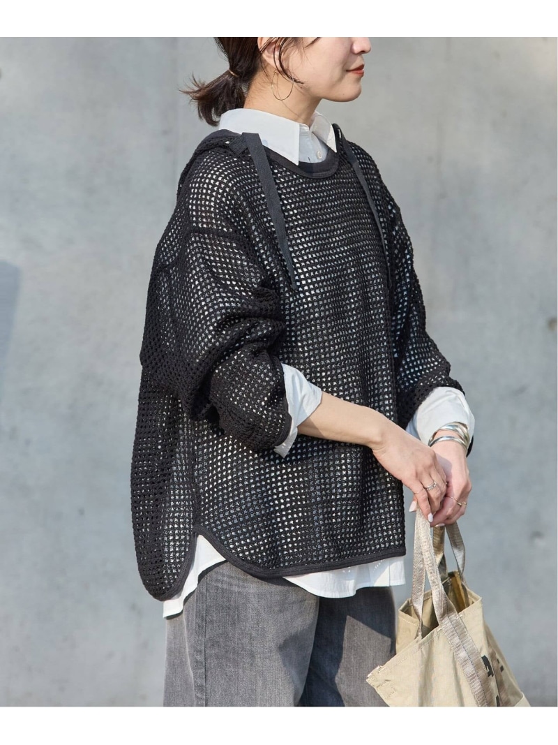 《予約》別注【ARMY TWILL/アーミーツイル】Cotton Mesh Hoodie JOURNAL STANDARD ジャーナル スタンダード トップス ニット グレー ベージュ ブラック【先行予約】*【送料無料】[ Fashion]
