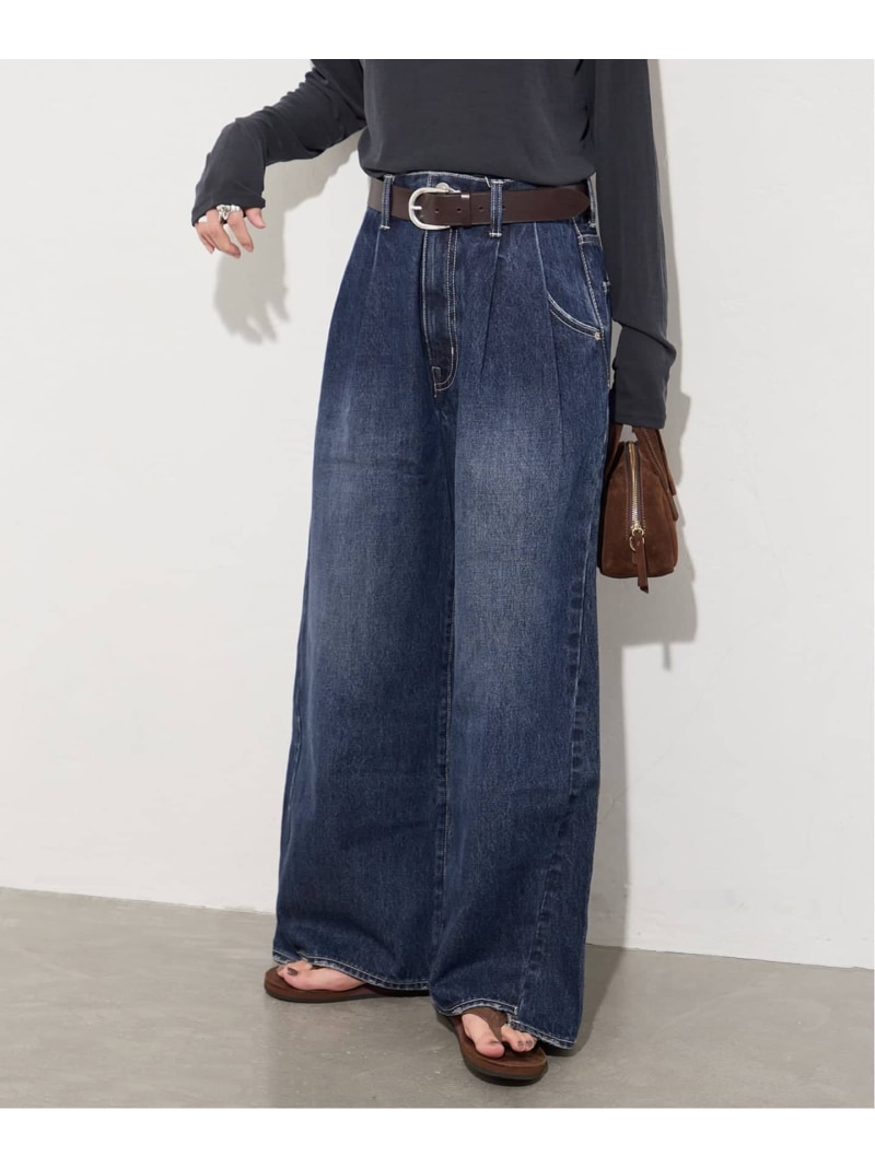 《追加》2タックワイドデニムパンツ JOURNAL STANDARD ジャーナル スタンダード パンツ ジーンズ・デニムパンツ ブルー【送料無料】[ Fashion]