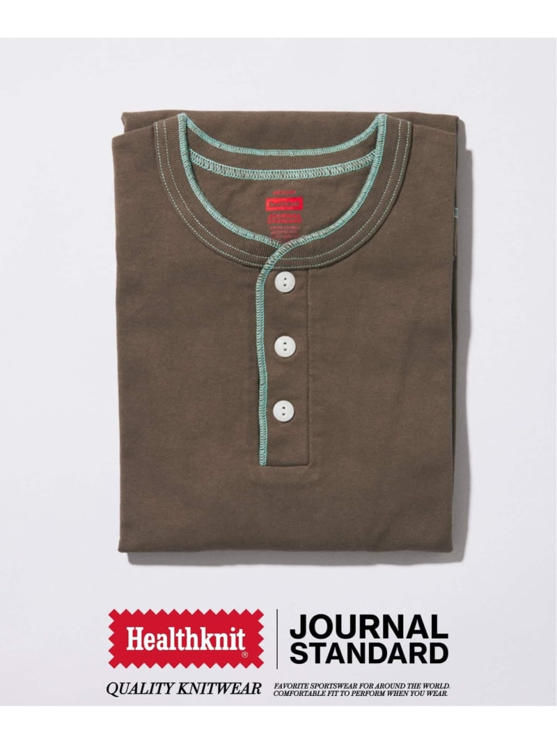 Healthknit / ヘルスニット 別注 ヘンリーネックTシャツ JOURNAL STANDARD ジャーナル スタンダード トップス カットソー・Tシャツ イエロー ブラック ホワイト ブラウン ベージュ【送料無料】[ Fashion]