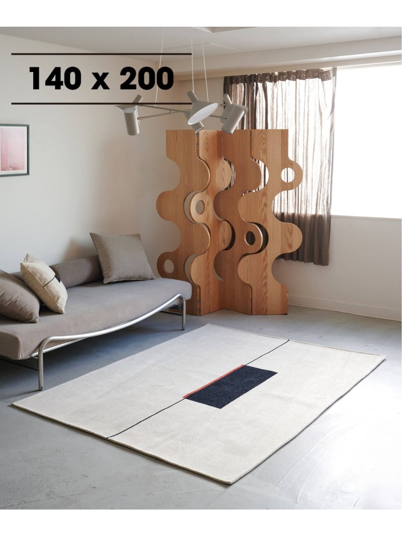 《予約》LINEAR GEO RUG 140X200 ライナージオ ラグ JOURNAL STANDARD FURNITURE ジャーナルスタンダードファニチャー インテリア・生活雑貨 カーペット・ラグ・マット グレー【先行予約】*【送料無料】[ Fashion]