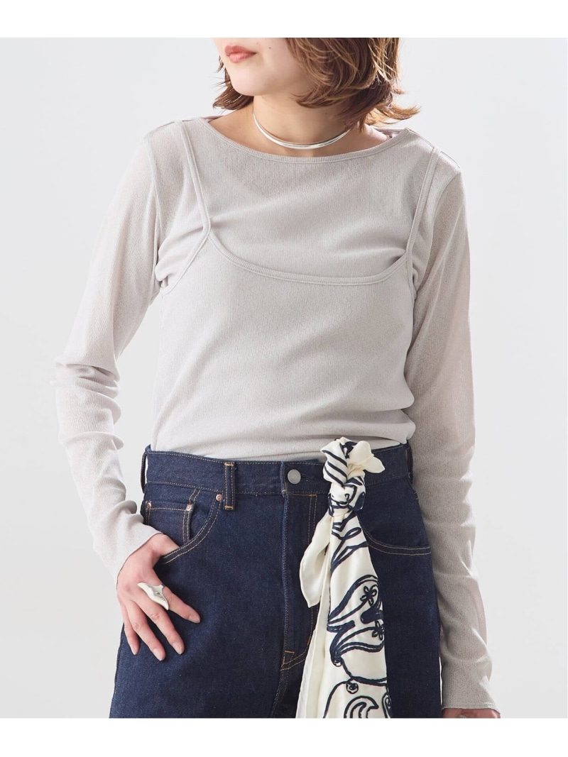 【SALE／30%OFF】DRYリブセットアップ JOURNAL STANDARD L'ESSAGE ジャーナルスタンダード レサージュ トップス カットソー・Tシャツ グレー ブラック ベージュ【RBA_E】【送料無料】[ Fashion]｜JOURNAL STANDARD