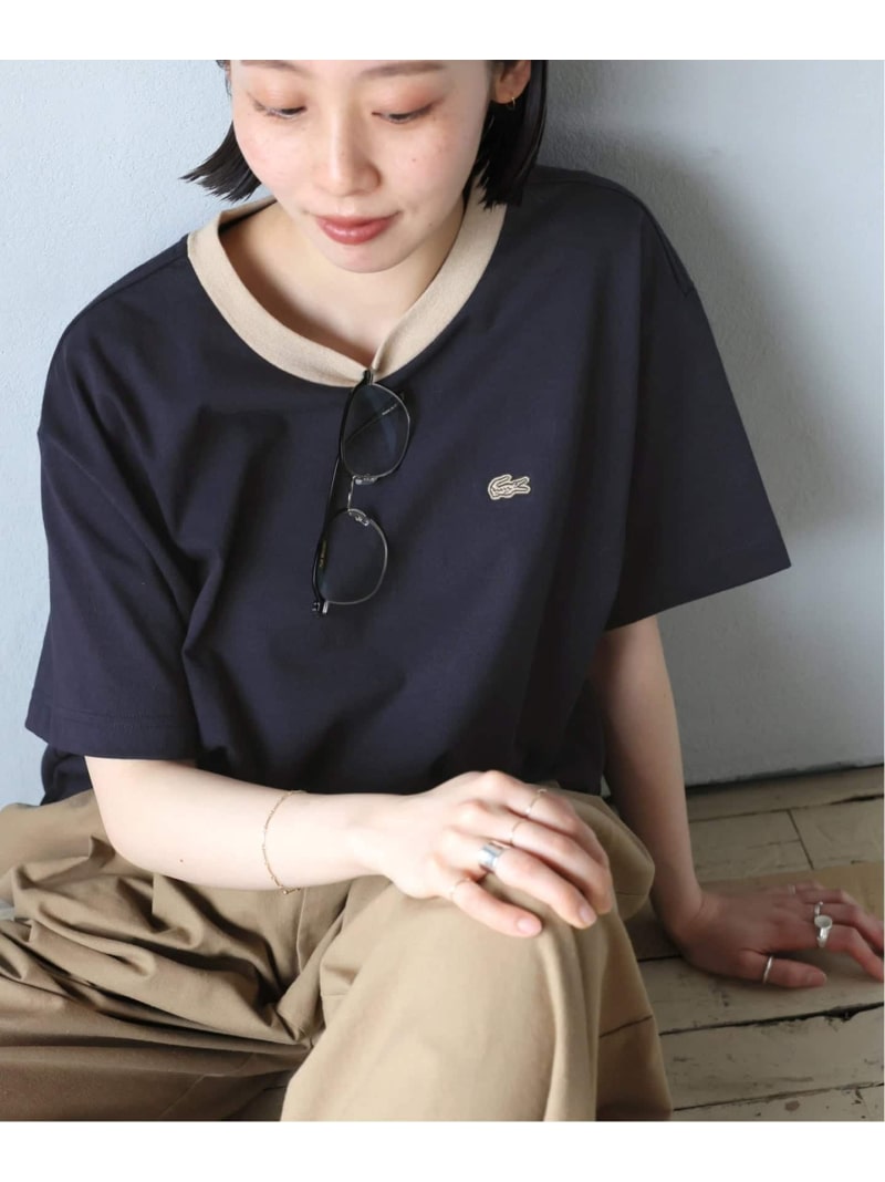 《加えること取っておく》別注【LACOSTE/ラコステ】リンガープルオーバー JOURNAL STANDARD relume 逐次刊行物 判定基準 レリューム トップス カットソー・プルオーバー 赤銅色 ベージュ 米国海軍【此れから取っておく】*【貨物輸送無料】[ Fashion]