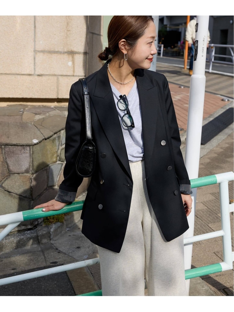 楽天市場】T/Wギャバ NAVY ブレザー JOURNAL STANDARD relume