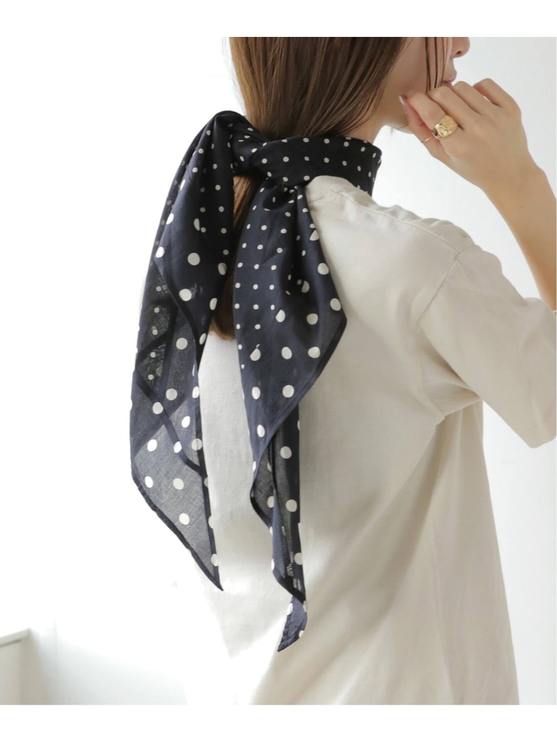 【SOIL/ソイル】 80s COTTON VOILE DOT PRINT TRIANGLE JOURNAL STANDARD relume 逐次刊行物 標準尺度 レリューム 流行り物雑貨 スカーフ・バンダナ 赤銅色 黒いこと【貨物輸送無料】[ Fashion]