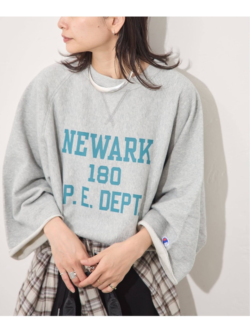 《予約》別注【CHAMPION/チャンピオン】 for JS C/N HALF SLEEVE SWEAT JOURNAL STANDARD ジャーナル スタンダード トップス スウェット・トレーナー ネイビー ベージュ ブラック グレー【先行予約】*【送料無料】[ Fashion]｜JOURNAL STANDARD