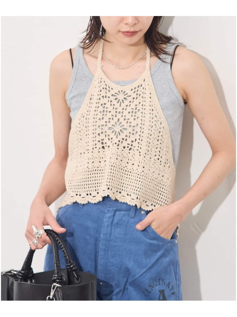 【SALE／30%OFF】クロシェビスチェ JOURNAL STANDARD ジャーナル スタンダード トップス ニット ベージュ ネイビー【RBA_E】【送料無料】[ Fashion]｜JOURNAL STANDARD