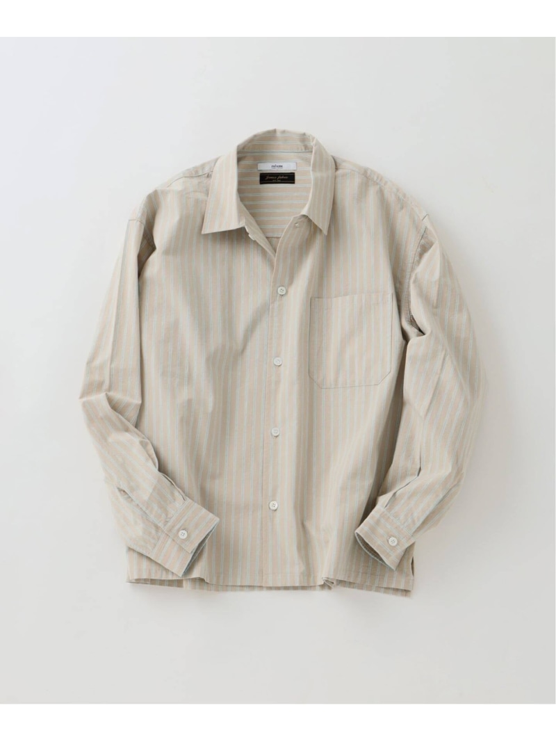 JAMES FABRIC / ジェームスファブリック ボックスシルエット シャツ JOURNAL STANDARD relume ジャーナル スタンダード レリューム トップス シャツ・ブラウス グリーン グレー ベージュ ブルー【送料無料】[ Fashion]