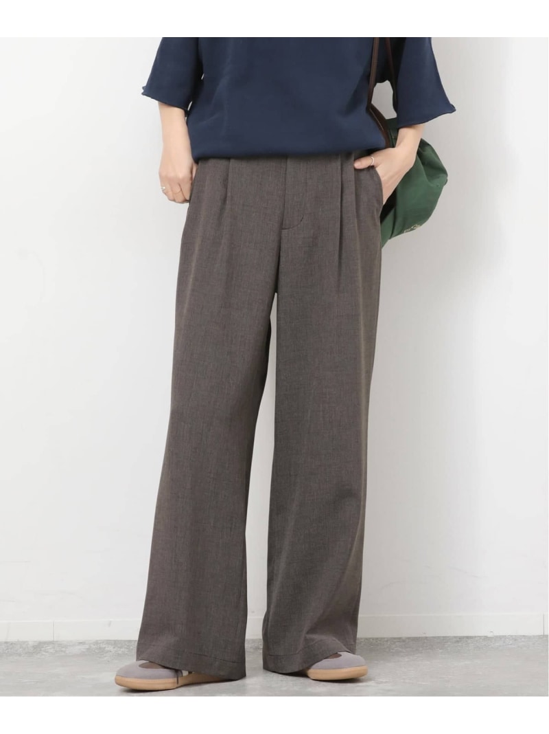 [防シワ]メランジドビータックパンツ JOURNAL STANDARD relume ジャーナル スタンダード レリューム パンツ スラックス・ドレスパンツ ブラウン ベージュ【送料無料】[ Fashion]
