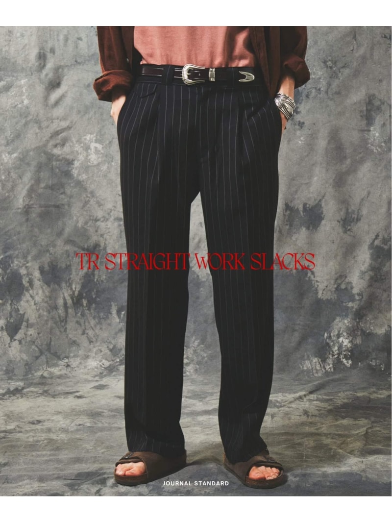【SALE／30%OFF】TR ストレート ワーク スラックス JOURNAL STANDARD ジャーナル スタンダード パンツ スラックス・ドレスパンツ ブラック グレー【RBA_E】【送料無料】[ Fashion]｜JOURNAL STANDARD
