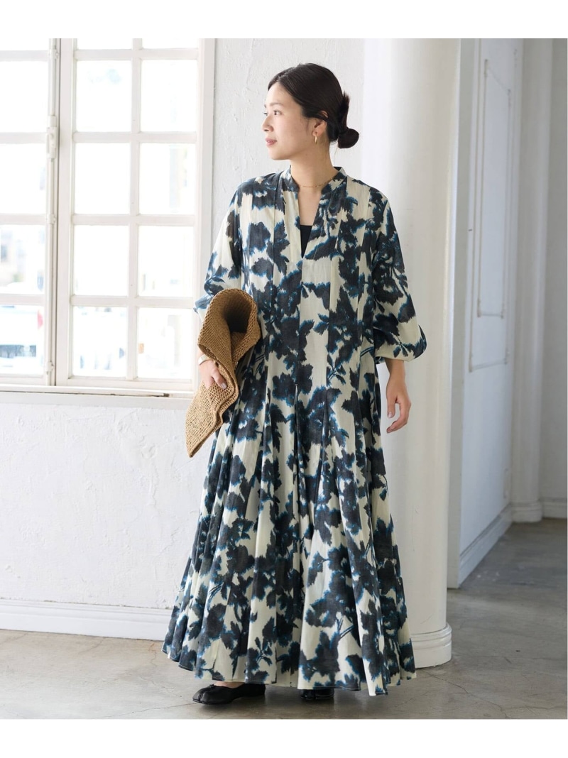 オリエンタルプリントワンピース JOURNAL STANDARD ジャーナル スタンダード ワンピース・ドレス ワンピース ブルー イエロー【送料無料】[ Fashion]