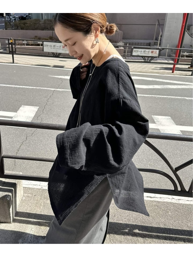 《追加》ソフトガーゼ2WAYビッグプルオーバー JOURNAL STANDARD ジャーナル スタンダード トップス シャツ・ブラウス ブラック ブラウン レッド【送料無料】[ Fashion]｜JOURNAL STANDARD 10,296円