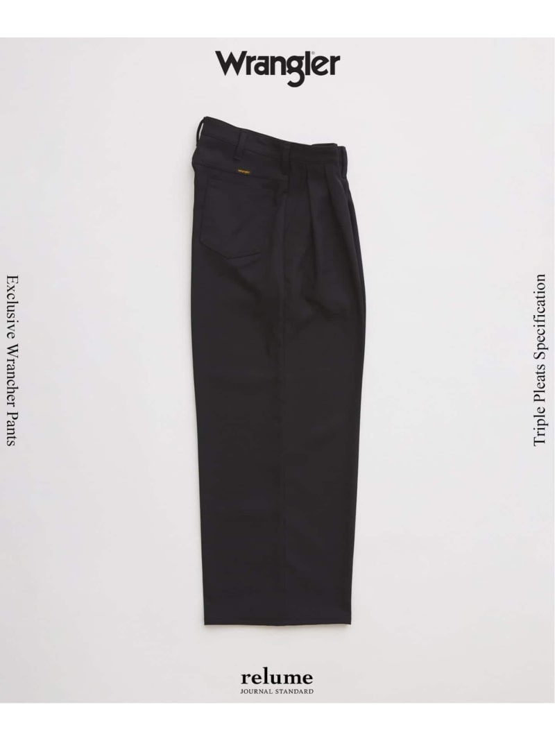 《予約》Wrangler / ラングラー 別注 3タック ランチャー ドレススラックス JOURNAL STANDARD relume ジャーナル スタンダード レリューム パンツ スラックス・ドレスパンツ ブラック グレー ネイビー【先行予約】*【送料無料】[ Fashion]