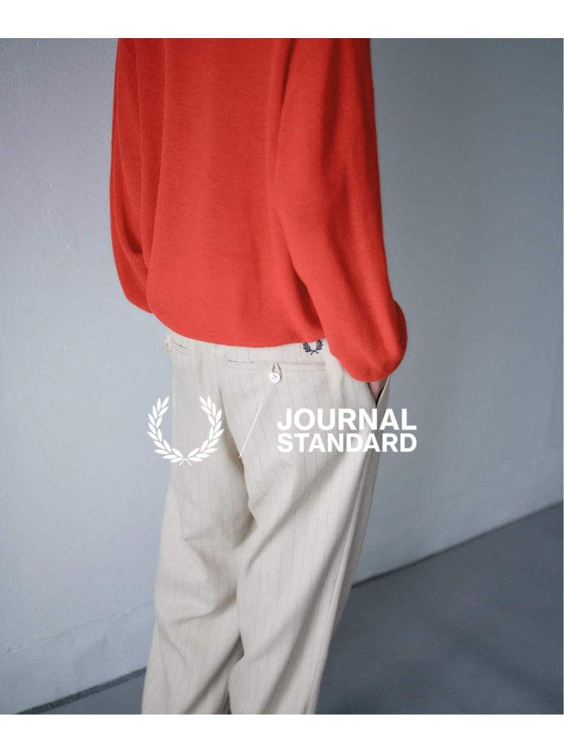 FRED PERRY / フレッドペリー 別注 テニス トラウザーズ JOURNAL STANDARD ジャーナル スタンダード パンツ スラックス・ドレスパンツ ブラック ベージュ【送料無料】[ Fashion]