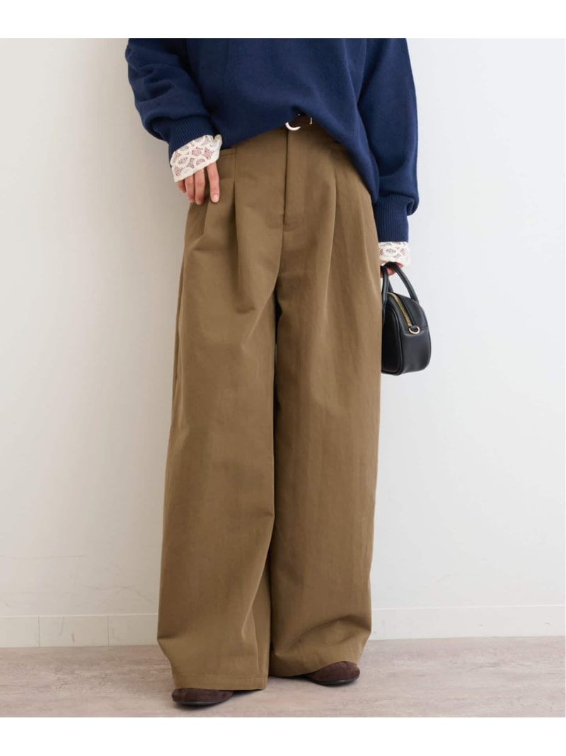 《追加3》2タックワイドパンツ JOURNAL STANDARD relume ジャーナル スタンダード レリューム パンツ チノパンツ ブラック ベージュ カーキグリーン【送料無料】[ Fashion]