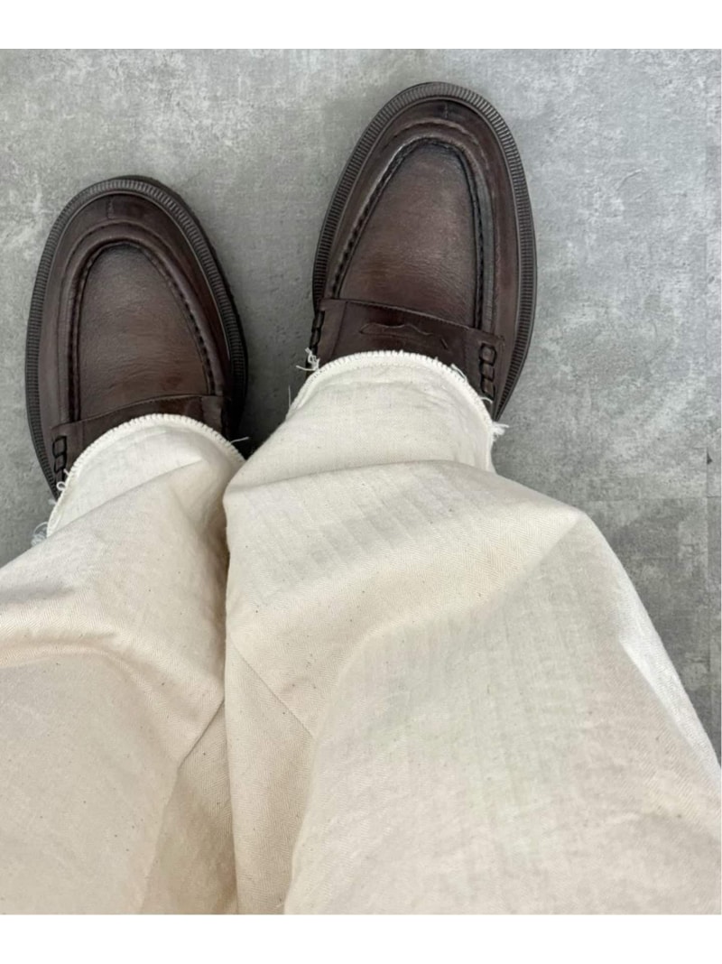 《加えること》【STURLINI】LOAFER journal standard luxe 逐次刊行物標準尺度 ラックス シューズ・靴 置き目毛皮 黒いこと 赤銅色【貨物輸送無料】[ Fashion]