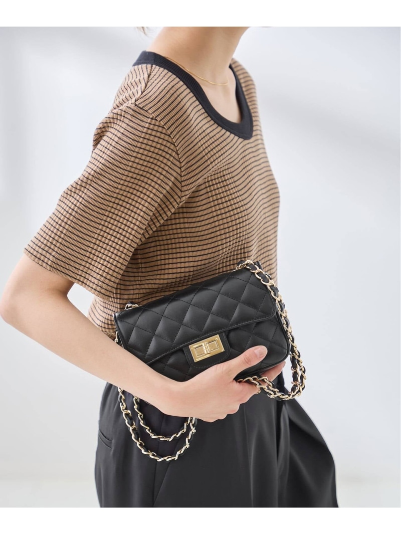 《予約》AULENTTI/オウレンティ チェーンバッグ JOURNAL STANDARD L'ESSAGE ジャーナルスタンダード レサージュ バッグ ショルダーバッグ ブラック【先行予約】*【送料無料】[ Fashion]｜JOURNAL STANDARD