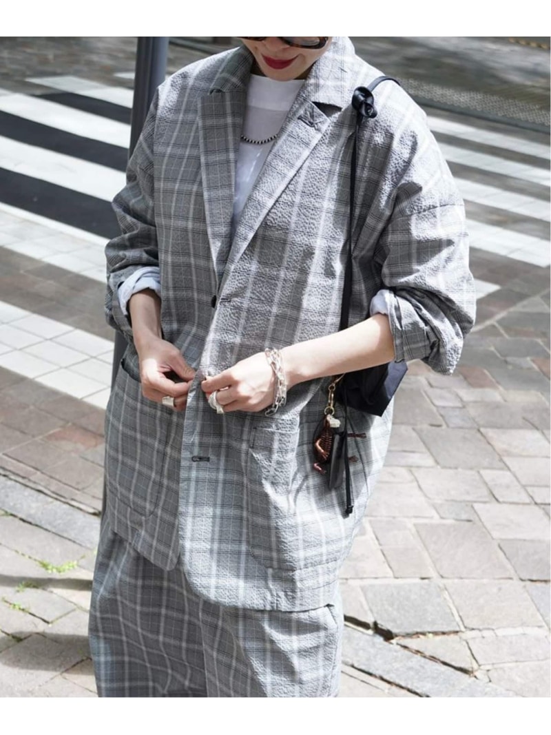 サッカージャケット journal standard luxe ジャーナルスタンダード ラックス ジャケット・アウター テーラードジャケット・ブレザー ネイビー ブラック【送料無料】[ Fashion]