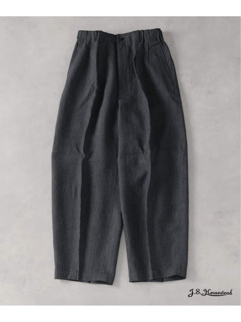 J.S.Homestead / コーデュロイ インフレーション スラックス JOURNAL STANDARD ジャーナル スタンダード パンツ スラックス・ドレスパンツ グレー ブラック【送料無料】[ Fashion]