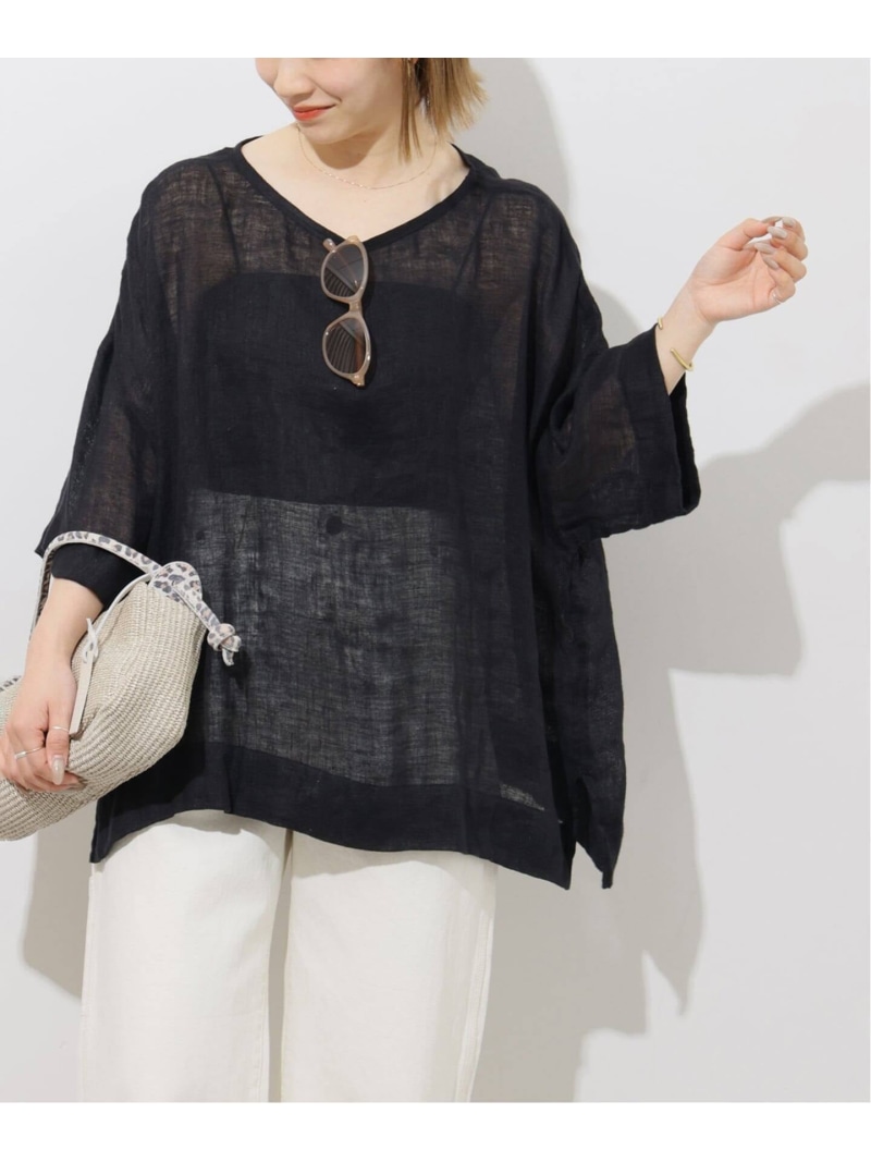 《予約》リネンガーゼハーフスリーブビッグプルオーバー JOURNAL STANDARD relume ジャーナル スタンダード レリューム トップス シャツ・ブラウス ホワイト ブラウン ブラック【先行予約】*【送料無料】[ Fashion]
