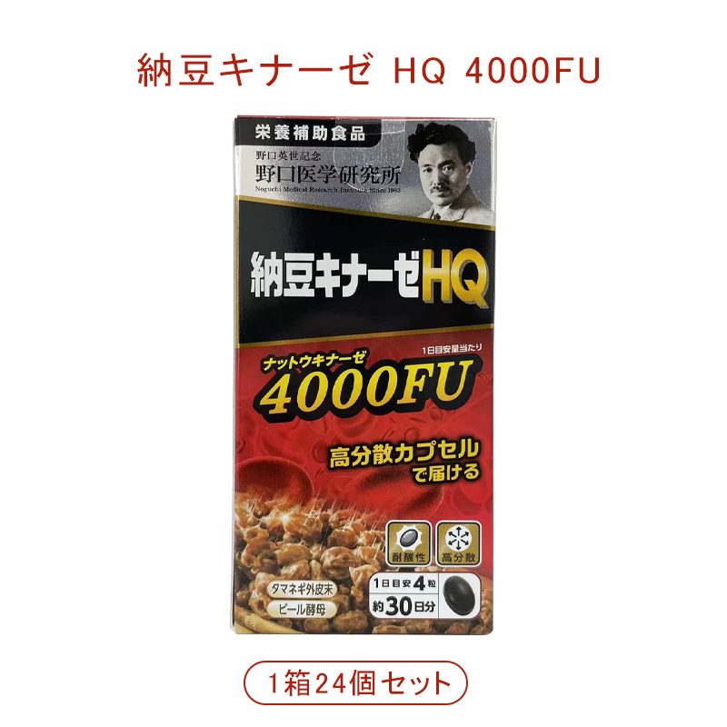 初回限定 24個セット 送料無料 野口医学研究所納豆キナーゼHQ 120粒