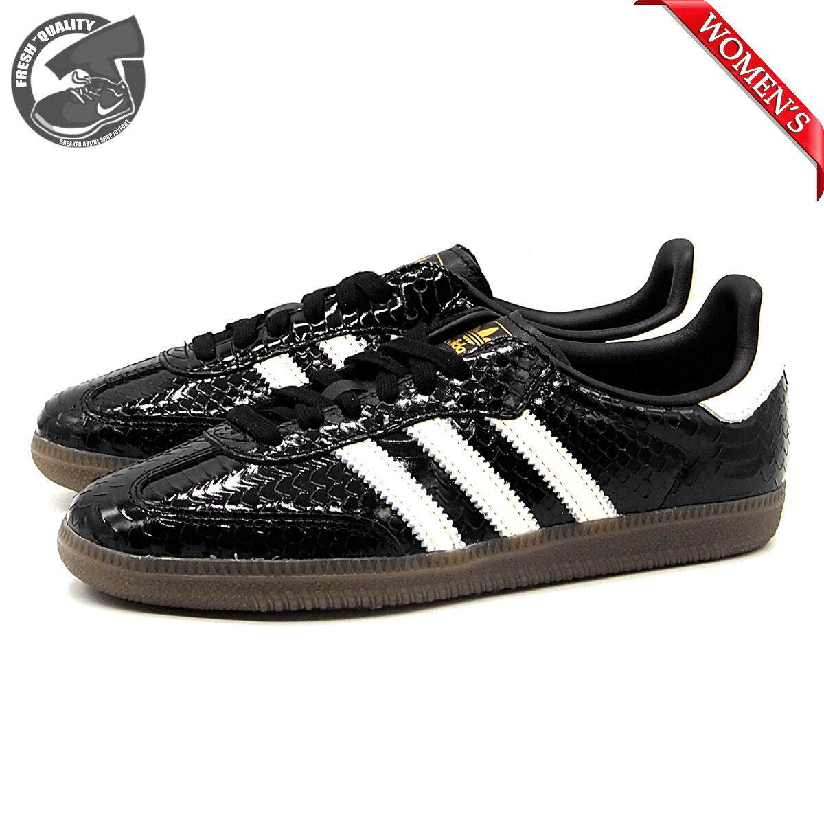 【期間限定価格】 ADIDAS SAMBA OG W CORE BLACK/OFF WHITE/GUM IH9015 アディダス サンバ OG W コアブラック/オフホワイト/ガム レディース