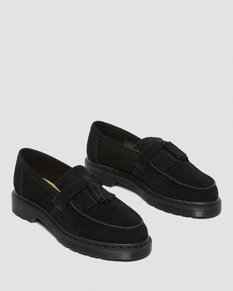 全国宅配無料 Dr.Martens ADRIAN MONO TASSELE LOAFER BLACK SUEDE