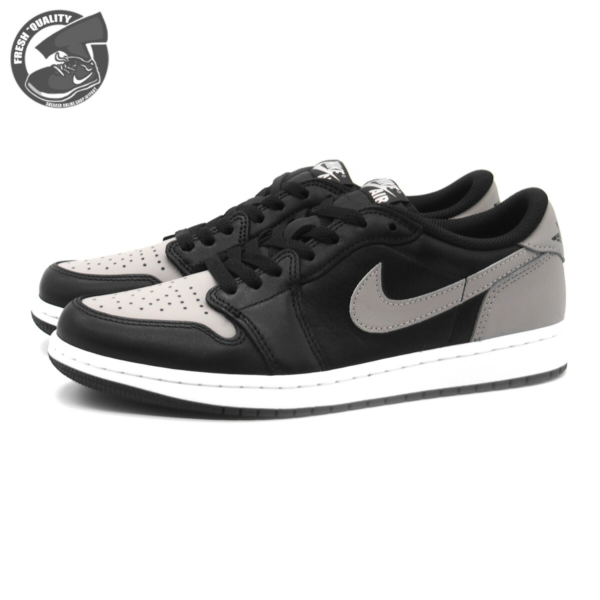 Nike Air Jordan 1 グレー/ホワイト/ブラック 楽天市場】NIKE AIR JORDAN 1 RETRO LOW OG black/muslin-tech grey