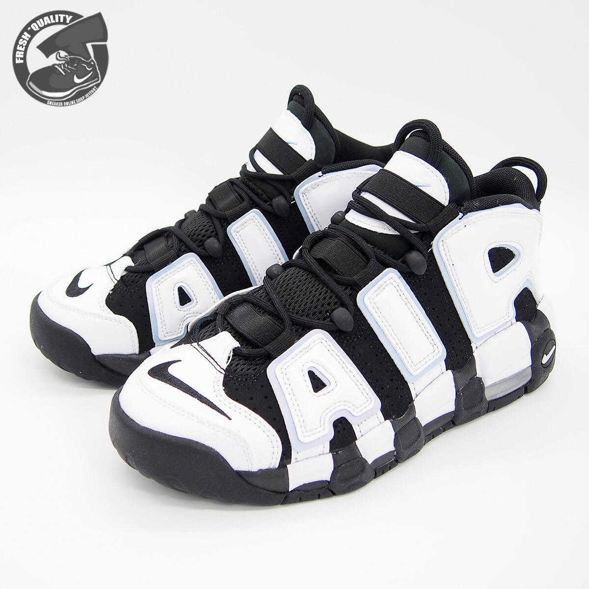 外箱不良宅配便送料無料 NIKE NIKE AIR MORE UPTEMPO GS BLACK/WHITE