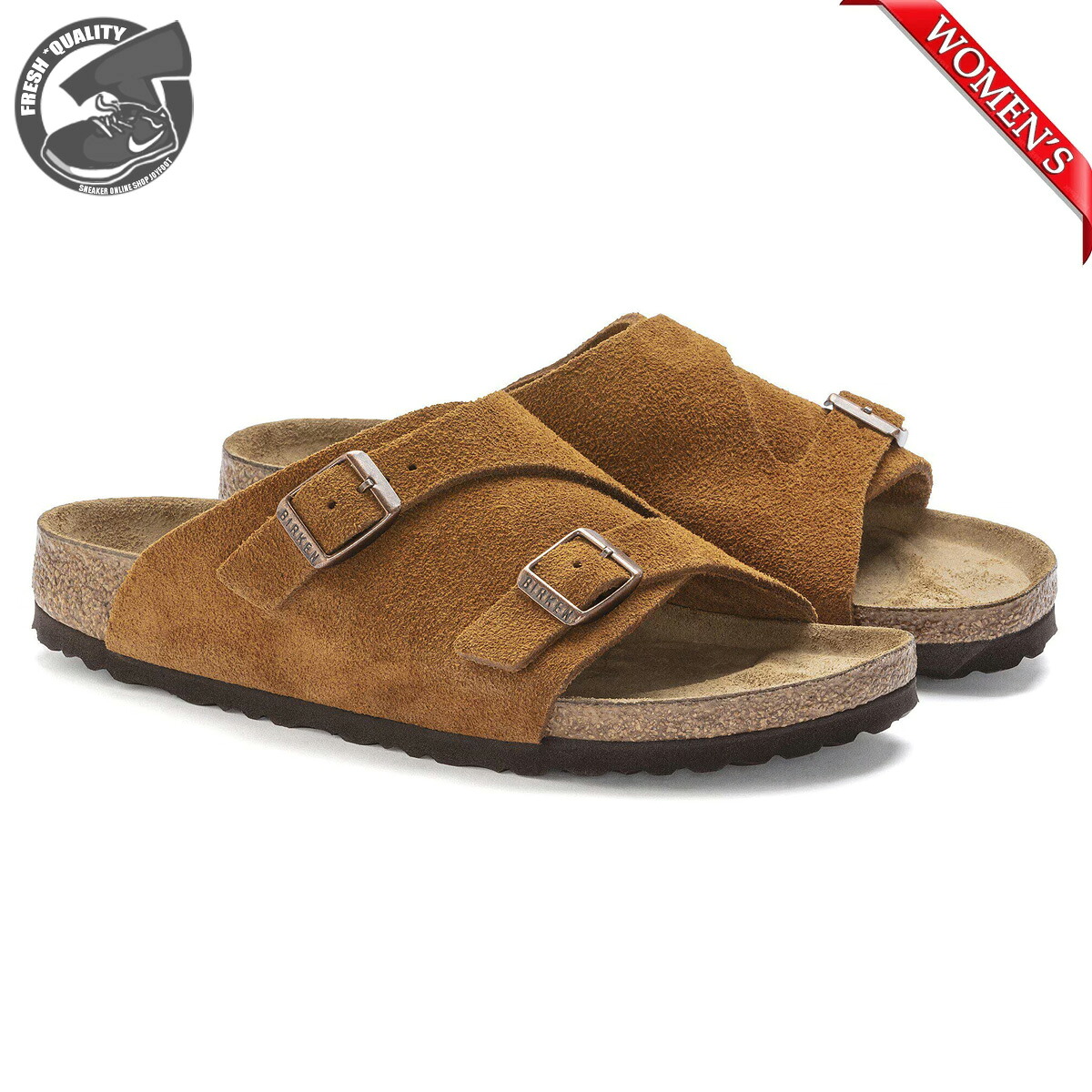 【お買い物マラソンお得なクーポン配布中】BIRKENSTOCK ZURICH MINK NARROW幅 1023891 ビルケンシュトック チューリッヒ スエード レザー ミンク スリム幅 レディース｜JOYFOOT &rdquo;SNEAKER ONLINE SHOP&rdquo;