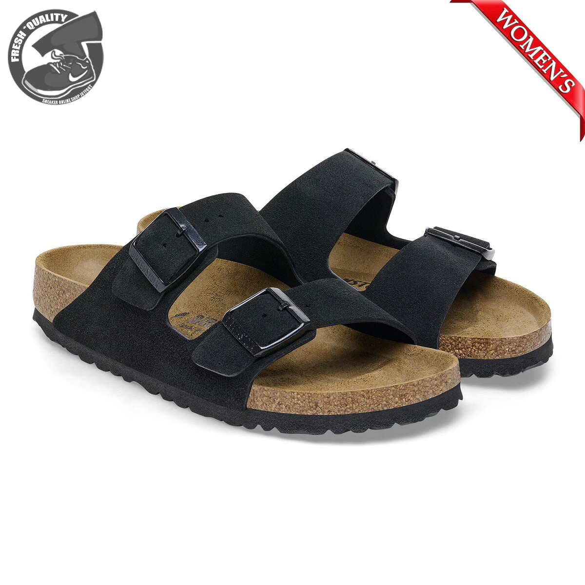 【お買い物マラソンお得なクーポン配布中】BIRKENSTOCK ARIZONA (SUEDE) BLACK NARROW幅 1027164 ビルケンシュトック アリゾナ スエードレザー ブラック スリム幅 レディース｜JOYFOOT &rdquo;SNEAKER ONLINE SHOP&rdquo;