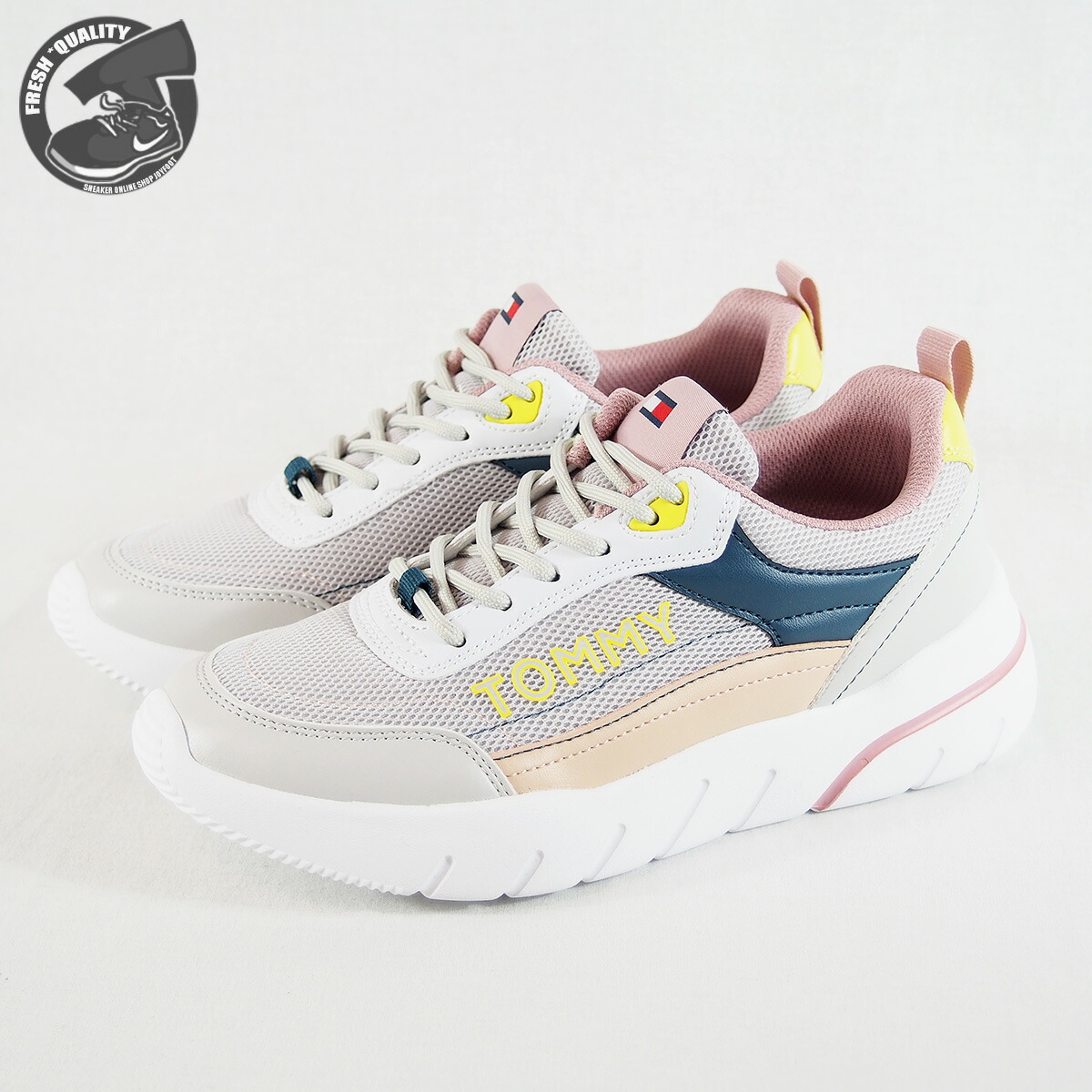 【お買い物マラソンお得なクーポン配布中】TOMMY HILFIGER FAZI LIGHT GRAY トミーヒルフィガー ライトグレー レディース ｜JOYFOOT &rdquo;SNEAKER ONLINE SHOP&rdquo;