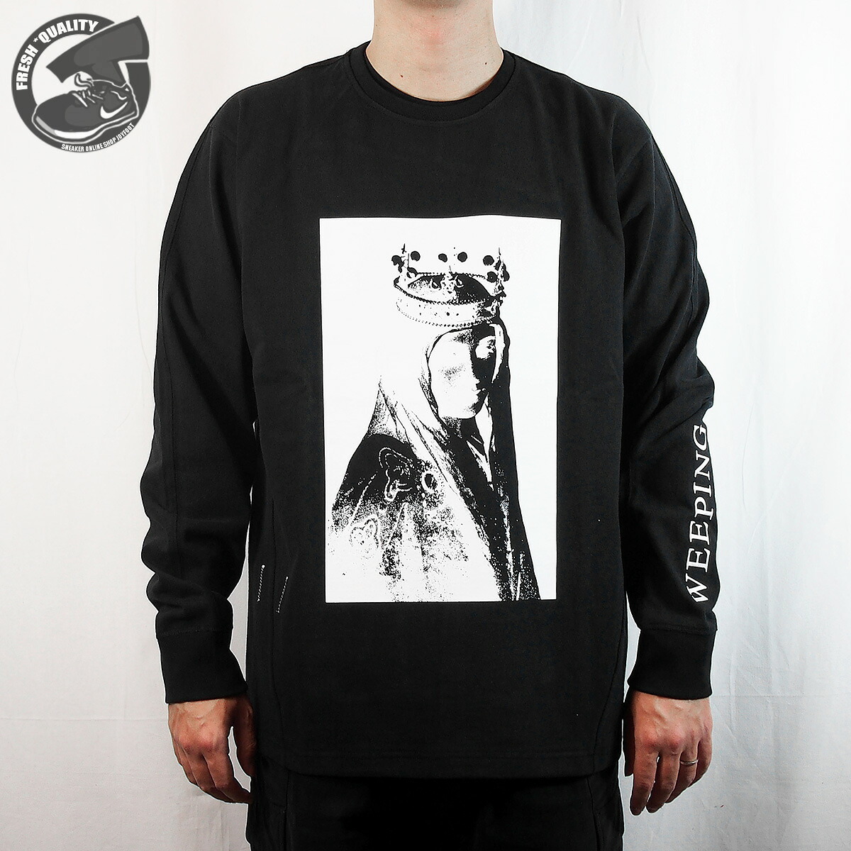 rc-2166-black REIGNING CHAMP BY JIDE OSIFESO WEEPING EYE LONG SLEEVE T-SHIRT HEAVYWEIGHT JERSEY BLACK レイニングチャンプ バイ ジード・オシフェソ ウィーピング アイ ロングスリーブ ティーシャツ|JOYFOOT ”SNEAKER ONLINE SHOP”
